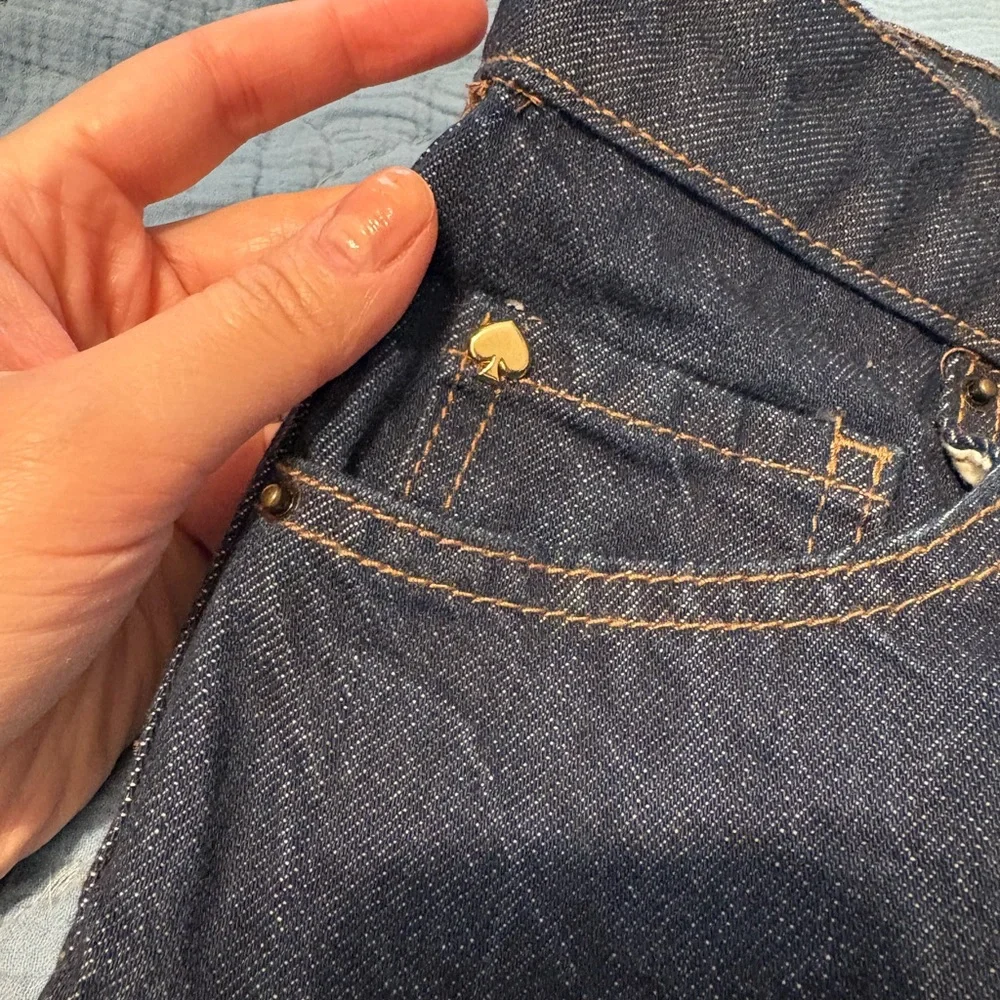 Kate Spade x Target Jeans Dark Wash Wide Leg | Cuffed Straight Leg | NWT Size 2 - Picture 8 of 11